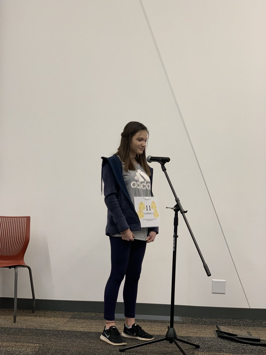 BluegrassLit's tweet photo. Last week we crowned our first #bluegrassbee champion. Gabriella Velinova from @Collegiate1915 will represent Kentucky @ScrippsBee in May! 🐝
Gabriella will also receive a one-year subscription to @Britannica online and @MerriamWebster online dictionary. Congratulations! 🎉 https://t.co/87uhC4zI7r