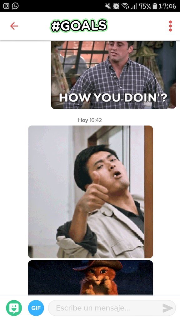 MilenaBruni's tweet photo. Llevo 2 meses hablando con una chica en tinder usando solo gifs... I mean creo que he encontrado a mi soulmate! https://t.co/hGh3MtZB4Q