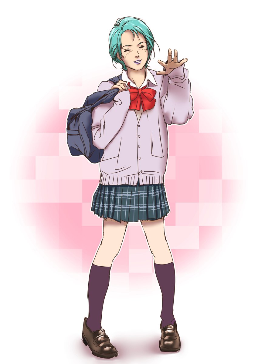 「晴れて女子高生になれたフォウ
#Zガンダム 」|本田“帝国”和彦のイラスト