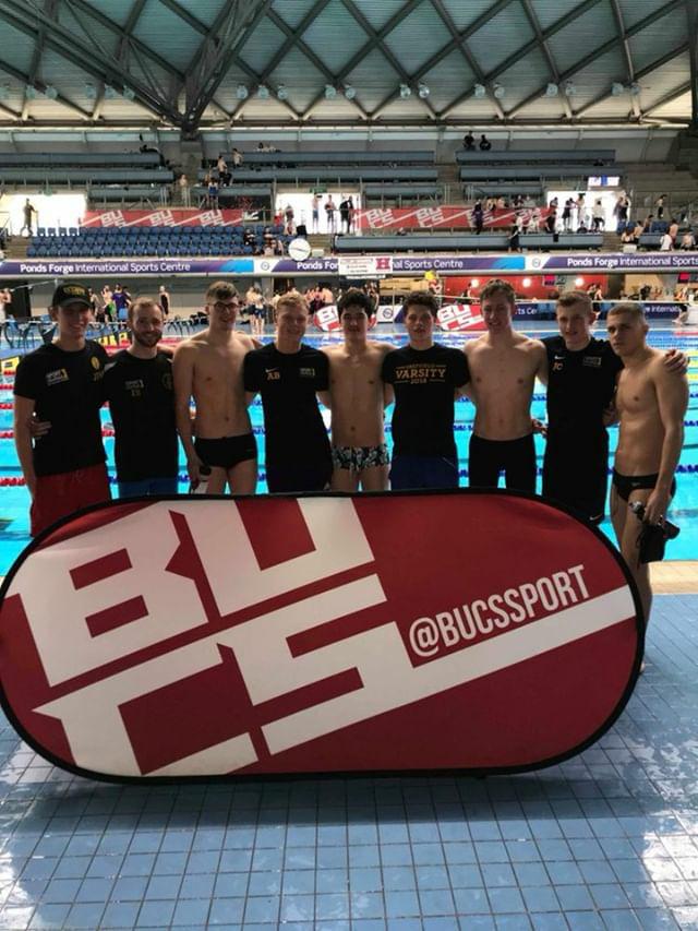 Well done to our <a href="/uosswpc/">UoS Swimming & Water Polo Club</a> swimming team for coming joint first in the #BUCS Shield this weekend. A fantastic weekend of performances, ready for varsity this coming Wednesday. Go #teamblackandgold