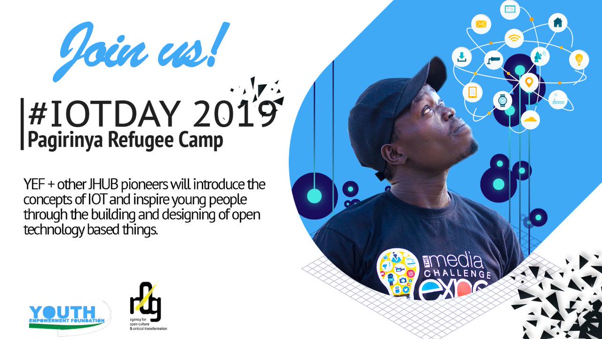 #Iotday
#Pagirinya Refugee Camp
 a discussion around how the #ASKotec resource can become an #IoT networked system and an introduction to  what IoT is in itself.
iotyday.org
<a href="/council_IoT/">Council</a> 
<a href="/IoTclubs/">IoT Clubs Africa</a> 
@KNectAfrica 
<a href="/IOTForumAfrica/">IOT Forum Africa</a> 
<a href="/waziupIOT/">Waziup IoT</a>