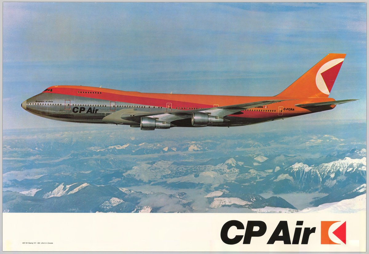 DigitizeUBC's tweet photo. CP Air, [1970?]: https://t.co/rZG0zAlnMs https://t.co/xSO96hHhGJ