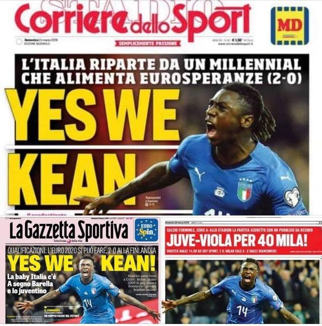 RogerHalsted's tweet photo. Non tutti i giovani sono uguali...
L'#Italia batte la #Finlandia 2-0 grazie ai gol di #Barella e #Kean.
Il primo però è troppo bianco per finire sulle prime pagine, specialmente se dopo l'attentato sul bus bisogna alimentare la campagna pro #IusSoli https://t.co/whKK384jll