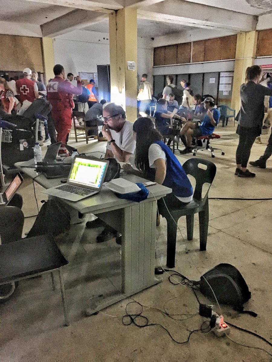 WFP_Africa's tweet photo. Alone, we cannot reach and meet the needs of thousands of  #IdaCyclone survivors in #Mozambique. 
With steely determination, @WFP, @UN partners, donors, local NGO's and governemnt all work as one ⛓️🇲🇿
This is a pic from the humanitarian responders base camp in #Beira 👇🏾 https://t.co/9BEfSr0TPP
