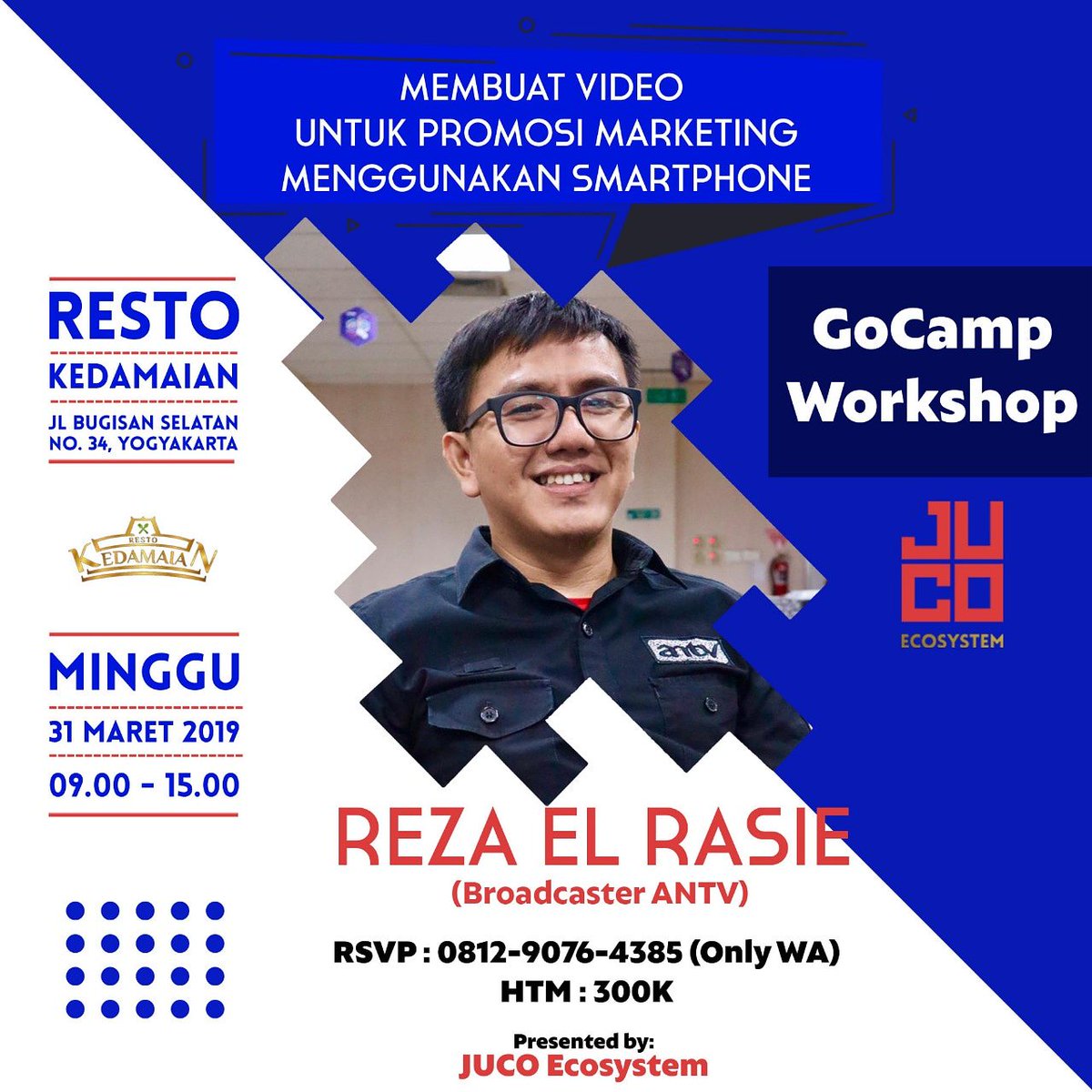 undangan4u's tweet photo. #pelatardotcom #JUCOecosystem
Resto Kedamaian Jl. Bugisan Selatan No 34 Yogyakarta. https://t.co/5WJ1semZSQ
For RSVP 0812 9076 4385 (only WA)
#juco #workshop #digitalmarketing #videografi #smarphone #pelatar #renyahnggakbikinsakitkepala #nakalbolehtololjangan https://t.co/MpdXT3hbNI