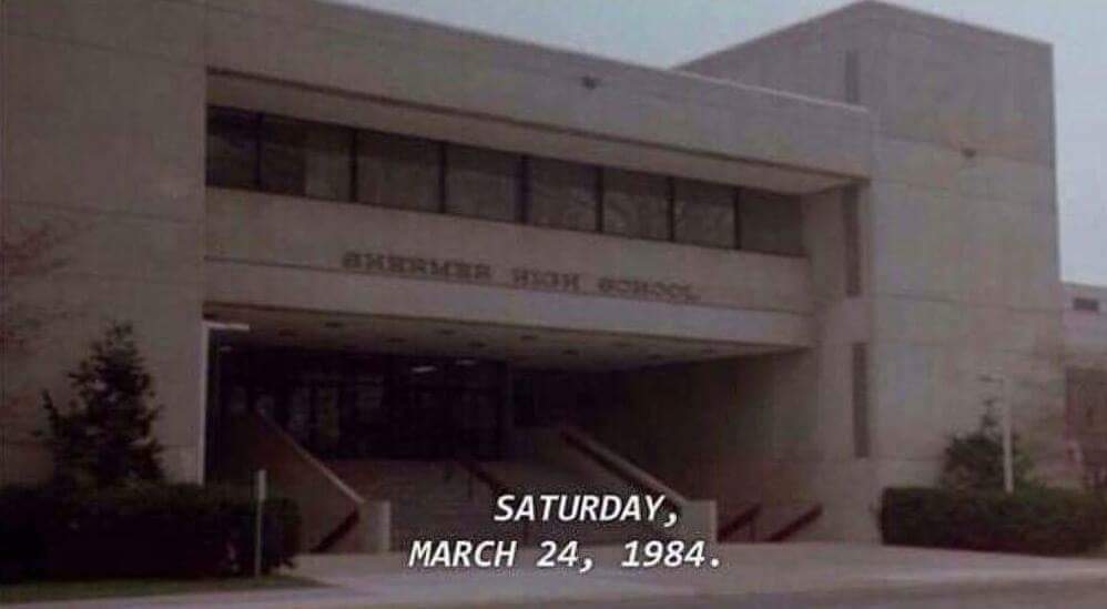 38 years ago today, The Breakfast Club met for detention in the library.