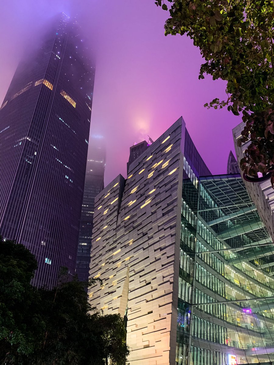 Guangzhou at night #colorfullights #cloudy #unreal #stunning #travelphotography #China