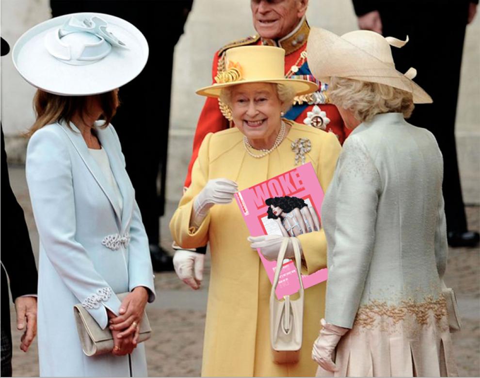 Queen Liz is clearly ecstatic about her first issue of @WOKEMAG.
If it's good enough for her Royal Highness, it's good enough for you! #makebritainwokeagain