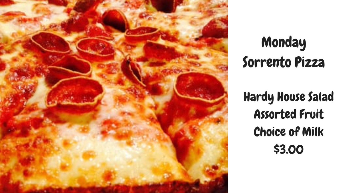 FoodRcs's tweet photo. Monday’s lunch is Sorrento’s Pizza! ⁦@RomeoHighSchool⁩ ⁦@RHS_9th_Academy⁩ https://t.co/ACnKUfP6QW