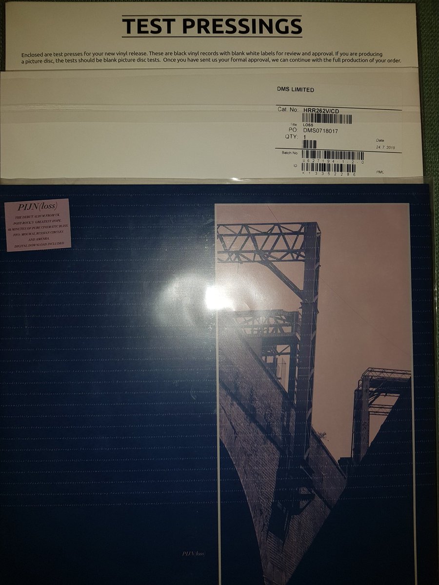 Mogwaibhoy's tweet image. I don't own many test pressings but I honestly feel privileged to be the owner of this one. @great_pijn #Loss @holyroarrecords  #Vinylisfinal #TestPress