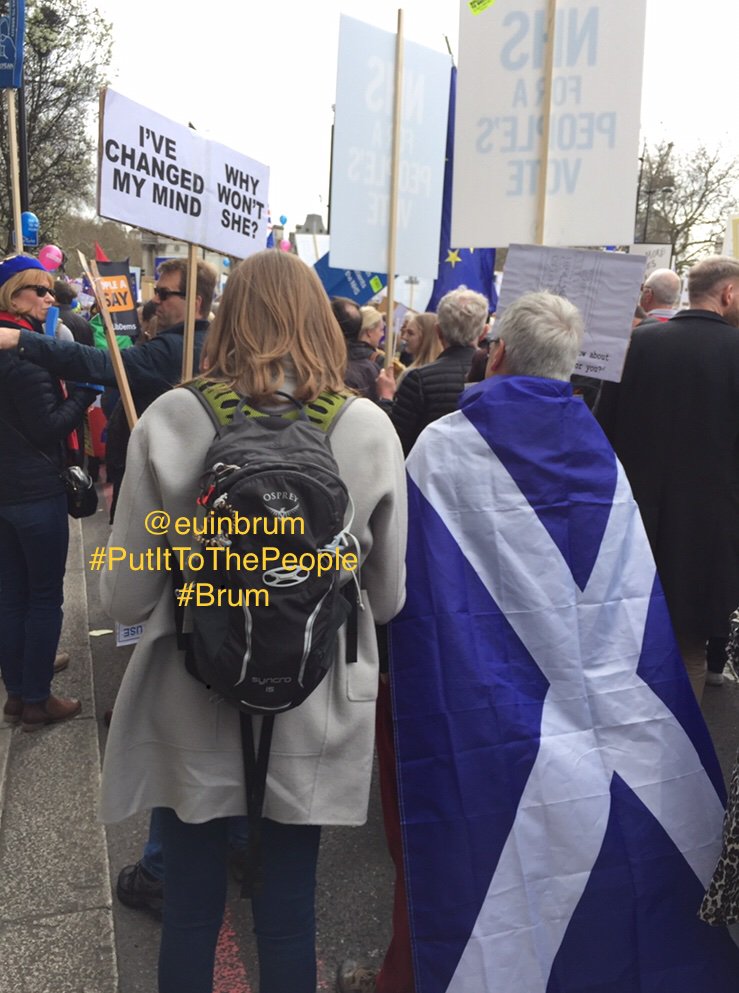 euinbrum's tweet photo. @SECowell @peterworby @AnneJackson18 @Schopen @johnstevenson_x @rhinomni @Imber_Man @Otto_English @WestminsterWAG @Peston Many Leave voters who now want #Remain marched, some held placards. Great-natured &amp; celebratory day, as always. 
Myth-making &amp; inciting division by bizarre claims because you don’t like our view is no way to engage + irresponsible &amp; unethical #RemainerNow #PutItToThePeople #Brum https://t.co/H6dT1NMDxr