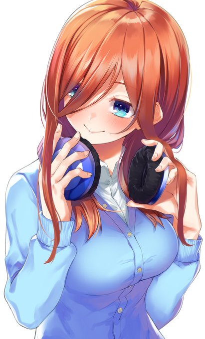 はちろくさんがTwitterに投稿した中野三玖(五等分の花嫁)のイラスト。