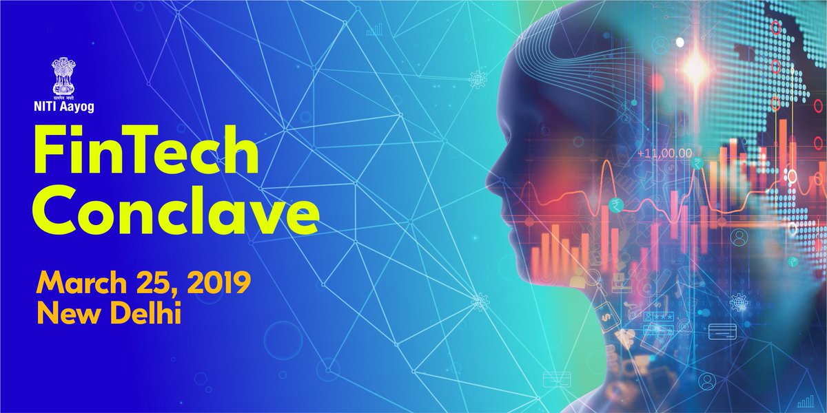 NITIAayog's tweet photo. At #NITIAayog's conclave, speakers from across the financial spectrum will discuss meaningful pathways, which will help in giving further shape to India's financial ecosystem.
#FinTechConclave2019 will be inaugurated by @RBI Governor @DasShaktikanta. Keep watching this space! https://t.co/c4QP82zcRZ