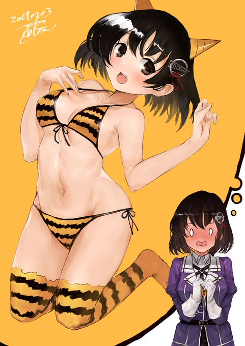 はぐはぐ
#羽黒進水日 
#羽黒生誕祭2019 