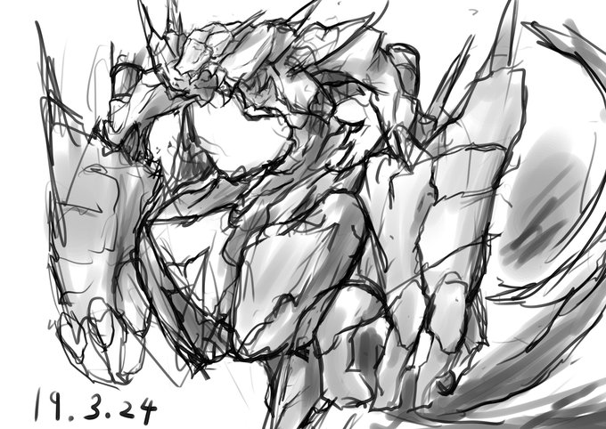 息抜きのドラゴンだよん、肩幅が広いよ! 