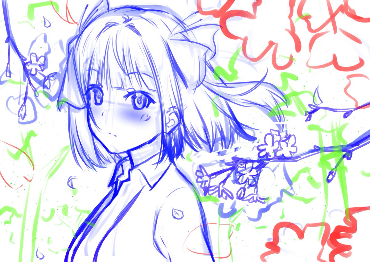 塗り終わらなかったのでとりあえずラフと線画
明日まで完成させます(;^ω^)(多分)
3/24 