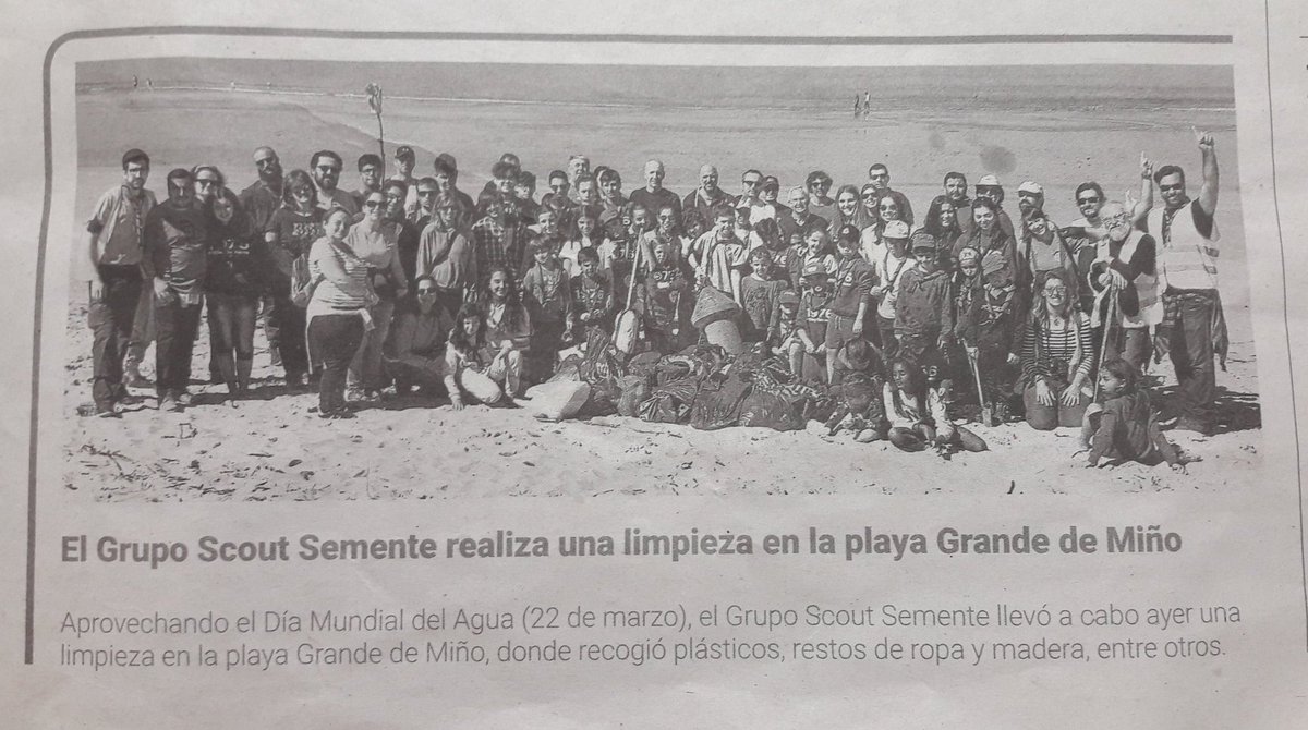 semente597's tweet photo. 📰 Además las versiones en papel de @lavozdegalicia @idealgallego @laopinioncoruna recogen nuestro #ServicioScout en @ConcelloMino #MCeTM y los talleres #AguaSinHuella #LessPlastic del #DíaVerdeyNegro #PlanScout #orgullo597 #ConstruyendoUnMundoMejor #SaveOurPlanet🌍 ¡Gracias! https://t.co/3cl6dt7uX9