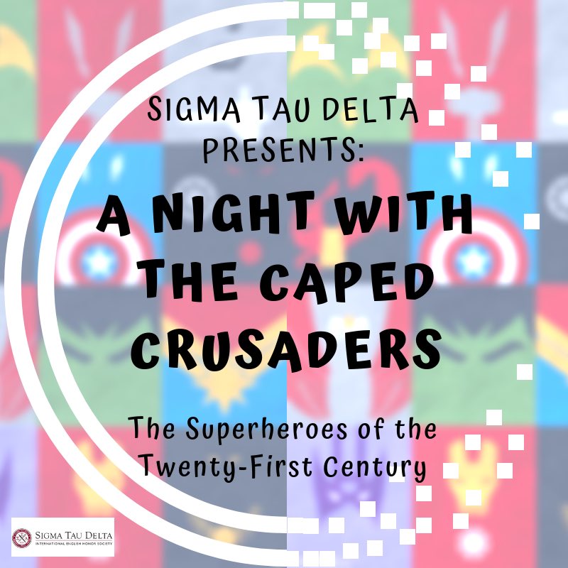 UKSigmaTauDelta's tweet photo. COMING SOON: April 1, 2019 | @ 5 PM | Lucille Little Library - Niles Gallery 

Sigma Tau Delta will be hosting a roundtable covering the Superhero Renaissance of the 21st century. Check back later for more details on our guest speakers, topics to be discussed, and more. https://t.co/5CSuP95SWM