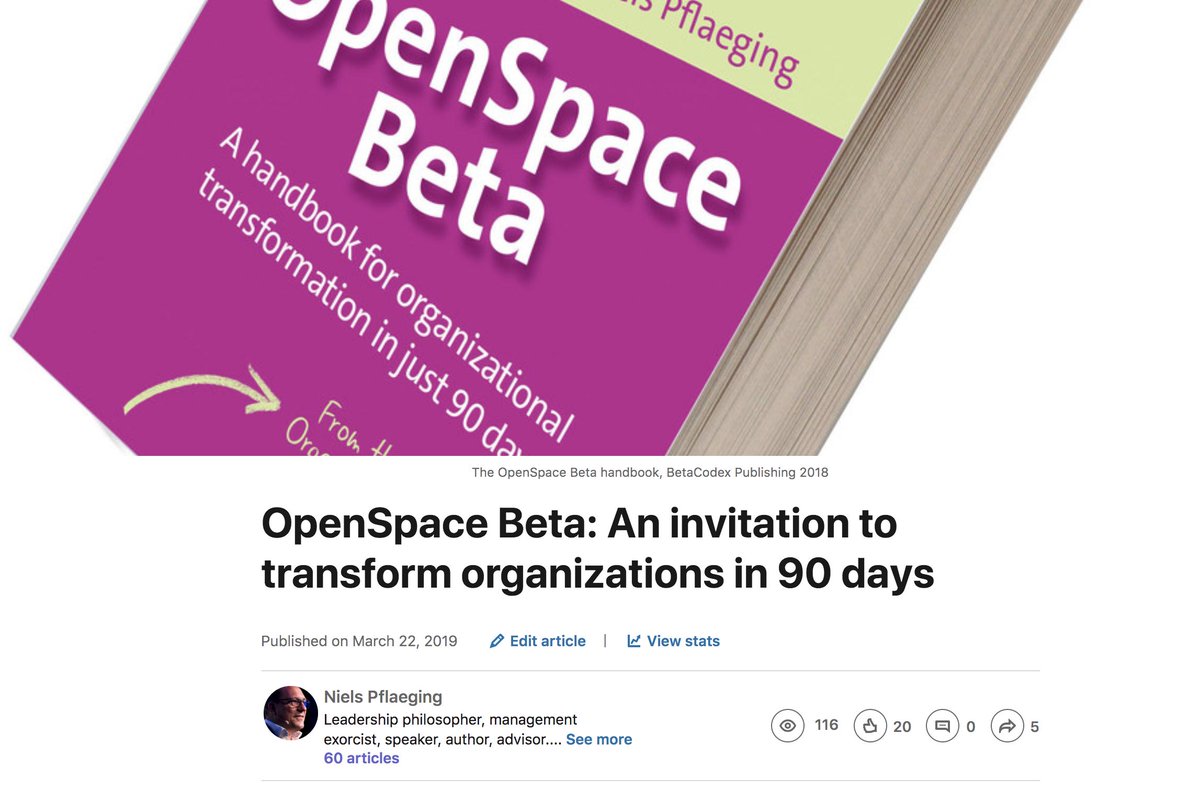 NielsPflaeging's tweet photo. A cool new interview!
@SilkeHermann and I talk about #VeryFastOrganizationalTransformation, about how we figured out #OpenSpaceBeta, and what´s behind the notion of transformation in just 90 days!
https://t.co/XcuHFkGnXQ
#BetaCodex https://t.co/8ZiM3Nf71C https://t.co/vRivNXd0uG https://t.co/HlALgoRXIX