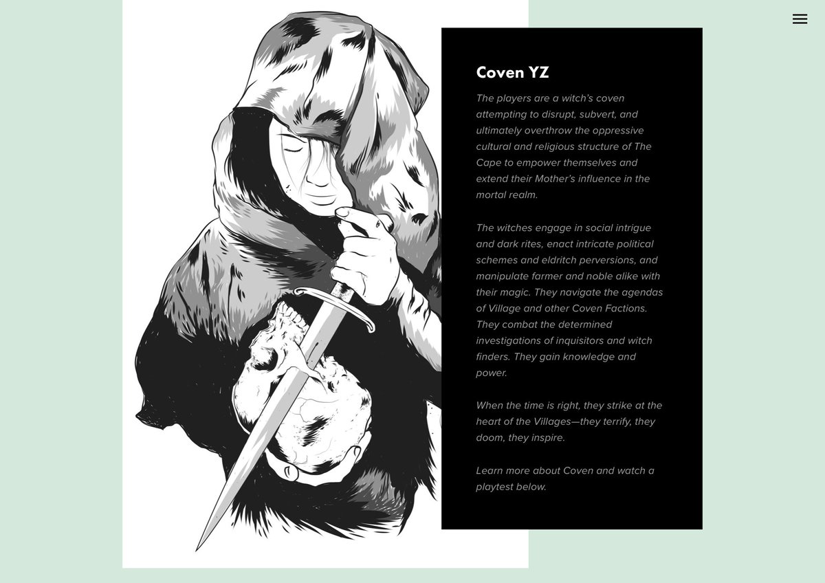 oddbard's tweet photo. We updated the website with more info on Coven's Setting, Callings, and select Features/Rules! @FriaLigan #YearZeroEngine #Coven

https://t.co/wnw3wxf19M https://t.co/JvR7hemcQS
