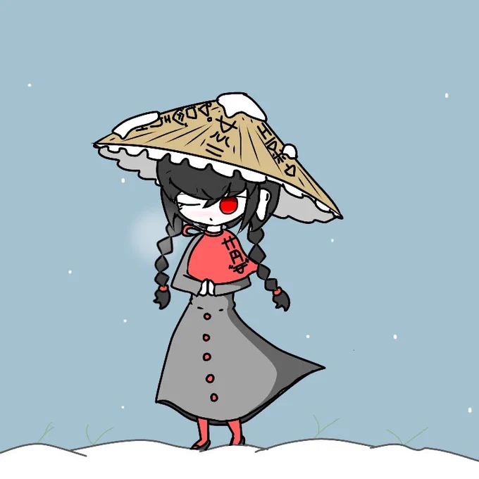 #深夜の真剣お絵描き60分一本勝負また少し寒くなってきた気がする 