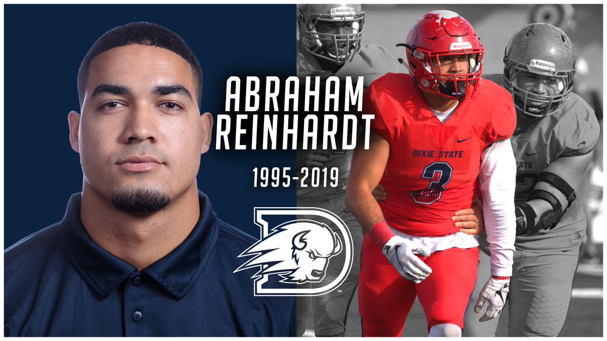 NCAADII's tweet photo. We join Dixie State in mourning the loss of football student-athlete Abraham Reinhardt: https://t.co/XqMi7bxn1p. https://t.co/ZOqhGgi6jx