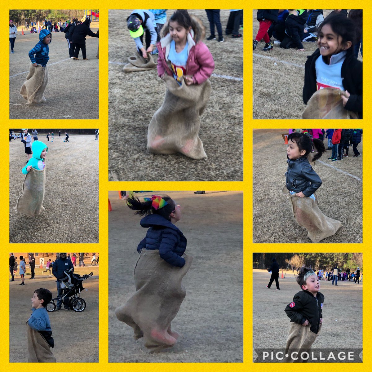 rhondavjackson's tweet photo. A good ol fashion sack race! https://t.co/27q6513WMx