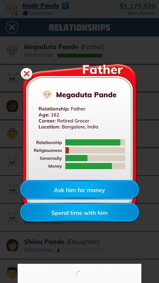 cas_sandra15's tweet photo. @BitLifeApp well, that's quite an age. he attended my funeral when i died with an age of 100 years. 😅😂 https://t.co/0HvpLJsjhE
