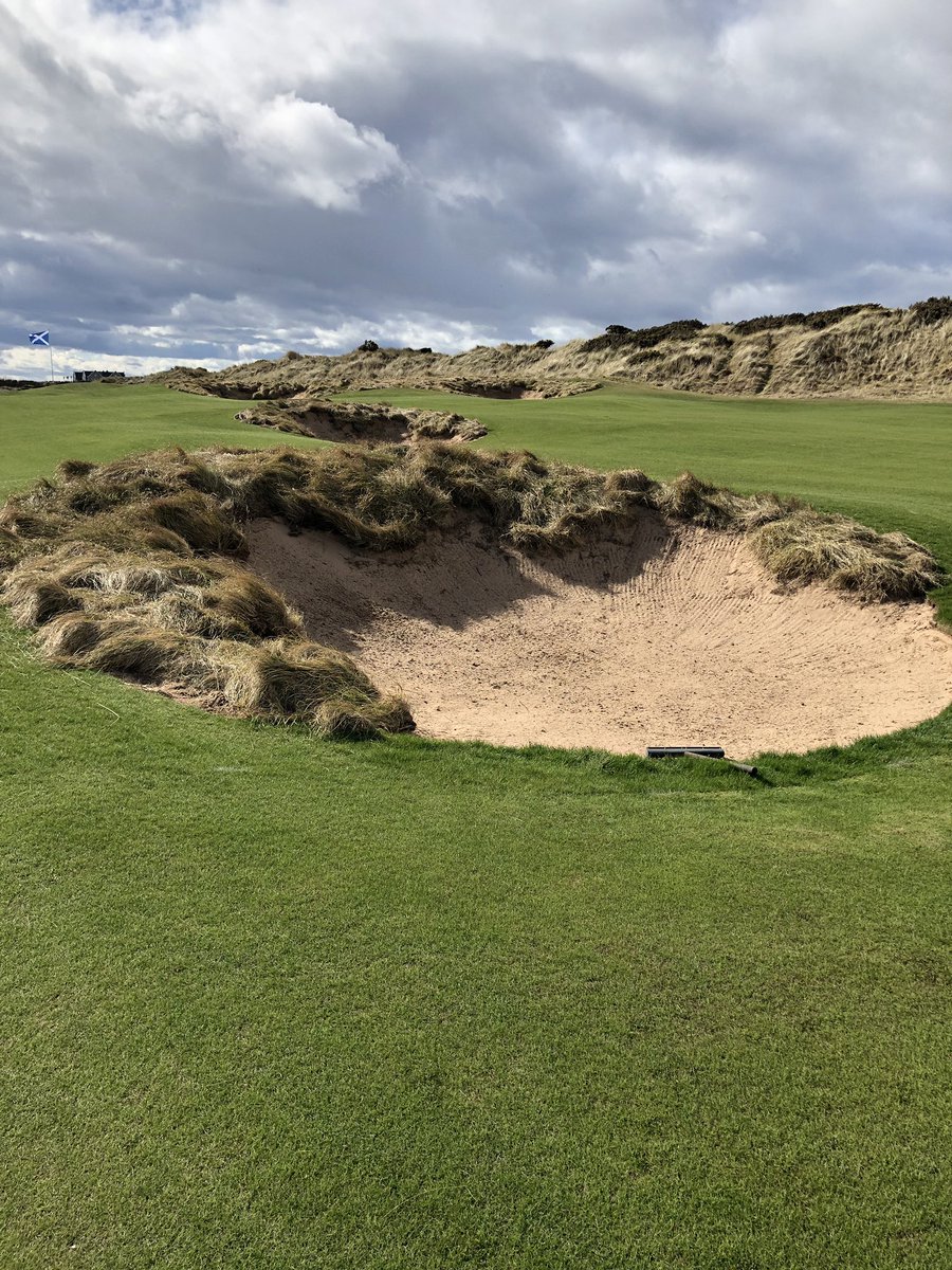Great to get back on the course <a href="/TrumpScotland/">Trump International, Scotland</a> today. A huge amount of work has been done to the course over the winter .... particularly the bunkers that have made the course even better.