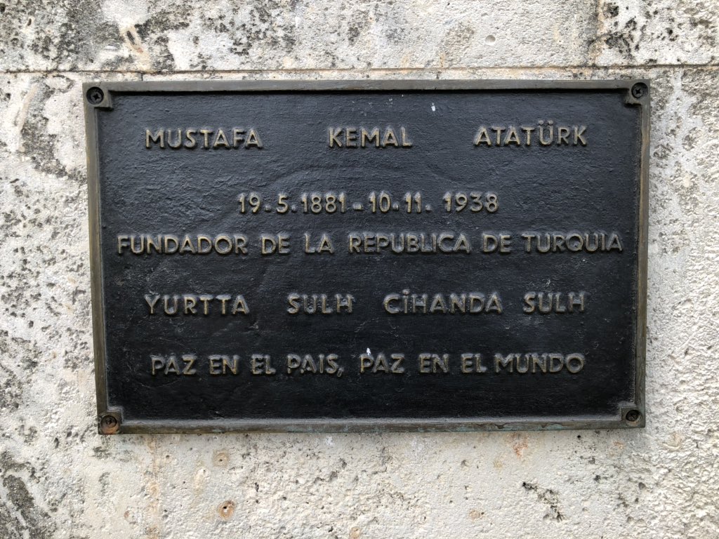 Wonderful to visit respected , honorable world leader Mustafa Kemal Ataturk’s statue in Havana 🇨🇺 as 🇹🇷 🇺🇸(Turkish American) .We the Turkish people owe our existence , secularity,freedom &amp; well being to your leadership and unconditional self sacrifices you made for your country.