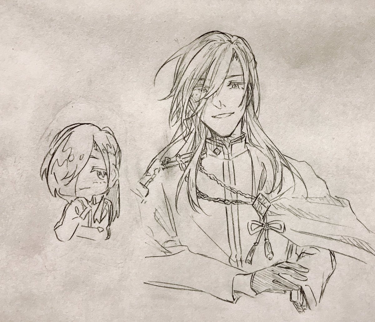#リプきたキャラを持てる限りの力を使って可愛い絵柄とかっこいい絵柄で描きわける 
刀剣乱舞よりにっかりさんと厚くん
内番時と戦闘時のギャップで描きやすいかと思ったのですが描き慣れないせいか案外そうでもかったです(遠い目)
でもすっごく楽しかったです…!!!☺️ 
