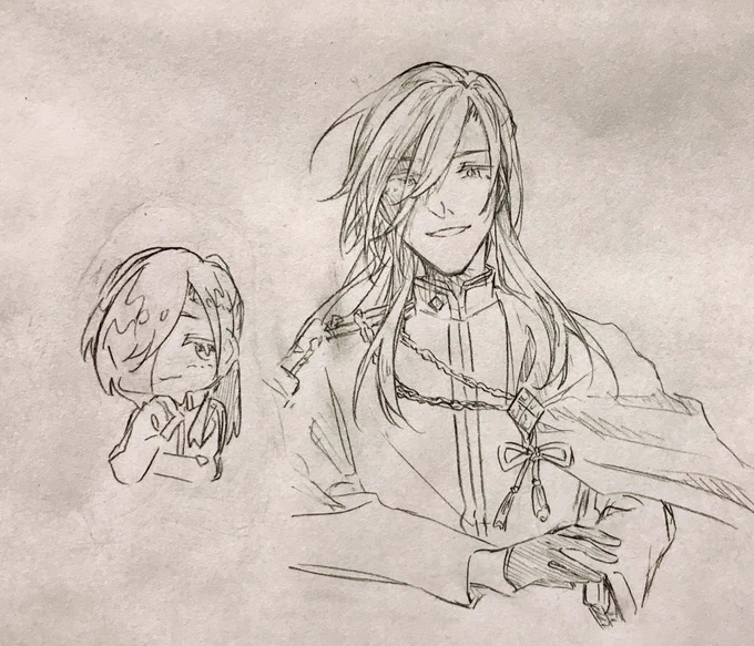 #リプきたキャラを持てる限りの力を使って可愛い絵柄とかっこいい絵柄で描きわける 
刀剣乱舞よりにっかりさんと厚くん
内番時と戦闘時のギャップで描きやすいかと思ったのですが描き慣れないせいか案外そうでもかったです(遠い目)
でもすっごく楽しかったです…!!!☺️ 