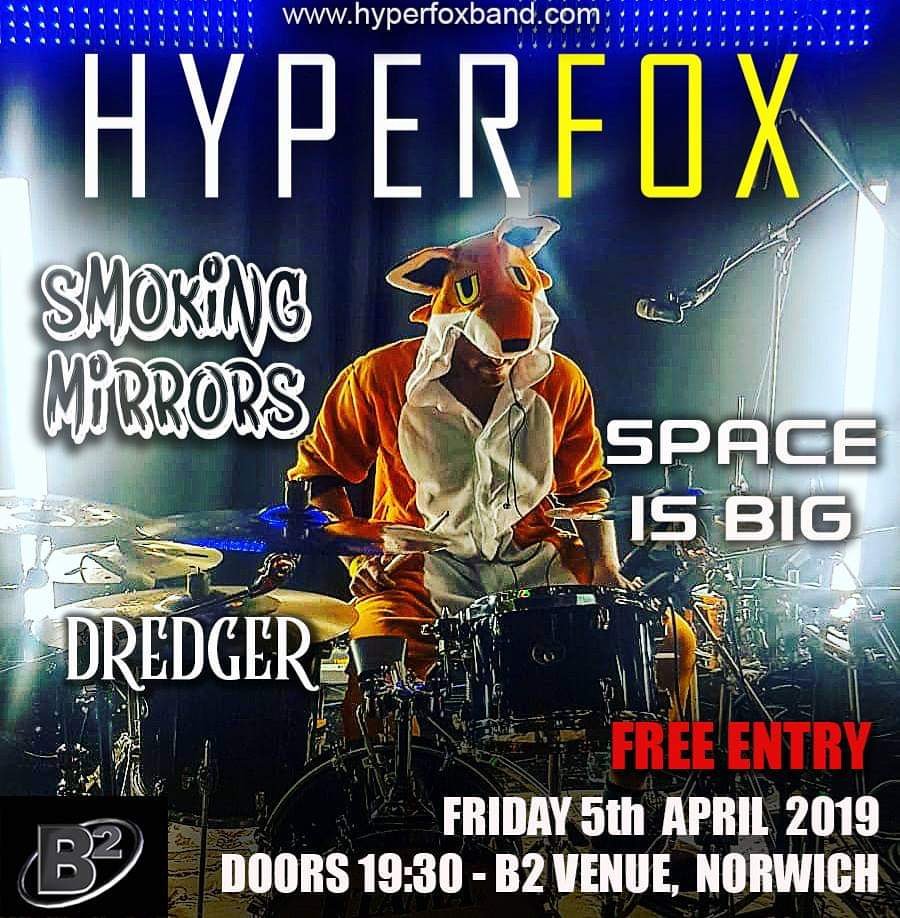HyperFoxBand's tweet photo. This show coming up in Norwich in a couple of weeks at @B2Venue  with Smoking Mirrors, Space Is Big and Dredger :)
#hyperfox #hyperfoxband #newmusic #punk #dubstep #beatbox #punkrock #newmusic #bbcintroducing #livemusic #energy #gig #norwich #musicvideo #norfolk #unsigned #b2 https://t.co/n00S59KrlY