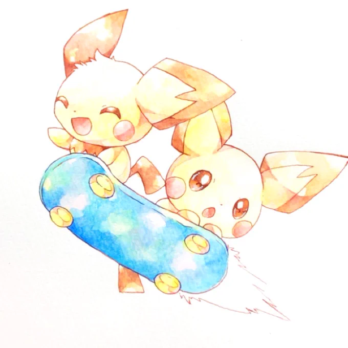 ぼくたちピチューブラザーズ!
 #ポケモン版深夜の真剣お絵描き60分一本勝負 