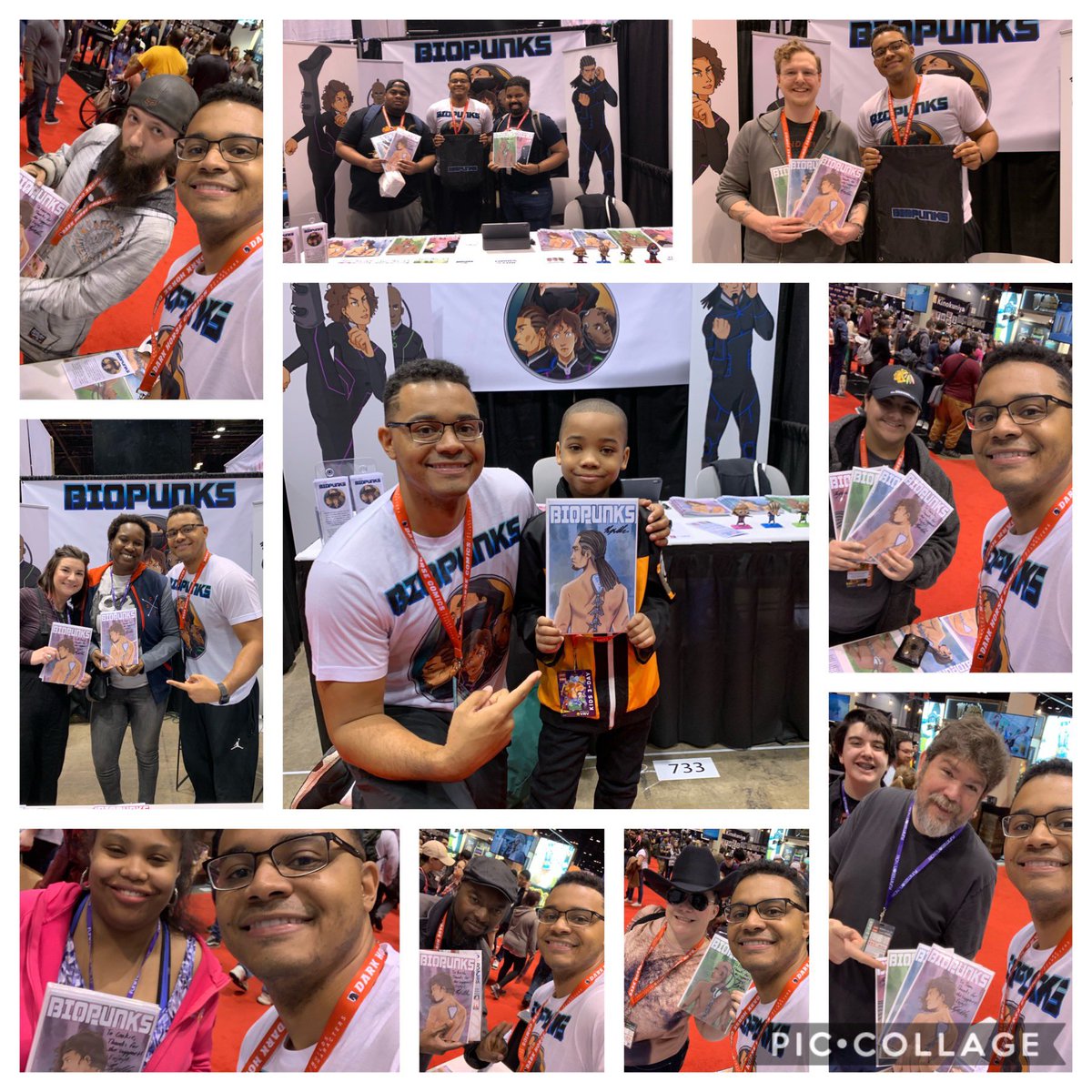 BioPunksComic's tweet photo. The last day of @c2e2 is upon us which means itβs the last day to check out our booth (#733) if you havenβt yet! Come stop by and see what #BioPunks is all about. Something tells me youβll like it! π¬π¬π¬ #TeamBioPunks #C2E2 #IndieComics #Comics #ComicBooks https://t.co/Y3UpX9kSgU
