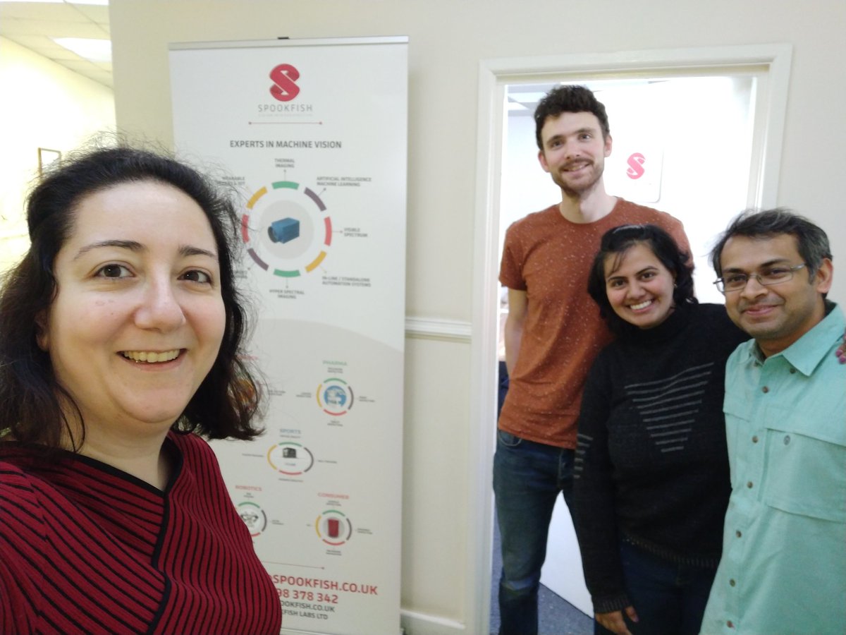dimadamen's tweet photo. Visiting the fresh new offices of #spookfish innovations at Bristol!!! Worldwide machine learning and computer vision experts in mint surface inspection. Very proud of Sudeep, @UoB_Engineering @VILaboratory PhD alumni, Anu and John. All the best! https://t.co/Sbtuv4UNvb