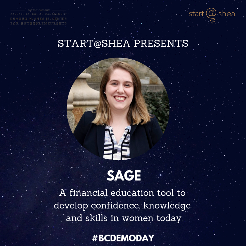 StartatShea's tweet photo. #BCDEMODAY highlight: SAGE 
Sage is an online learning community created by and for women, that seeks to provide users with the confidence, knowledge, and skills they need to improve their personal money management and long-term planning. https://t.co/I5OjONJGj6
