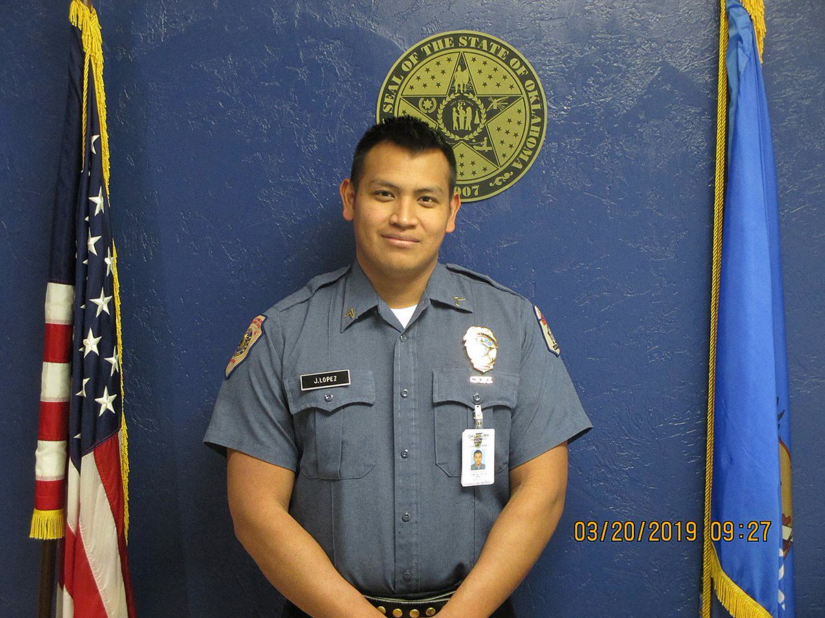 OklaDOC's tweet photo. Congrats to JEHCC's newest sergeants – Phillip Sanders, Jose Pantoja (a self-defense instructor and Correctional Emergency Response Team member), &amp; Clint Crawford (also a CERT member). These men do a great job helping the minimum-security prison look after its inmates each day. https://t.co/TrCrxqU2vk