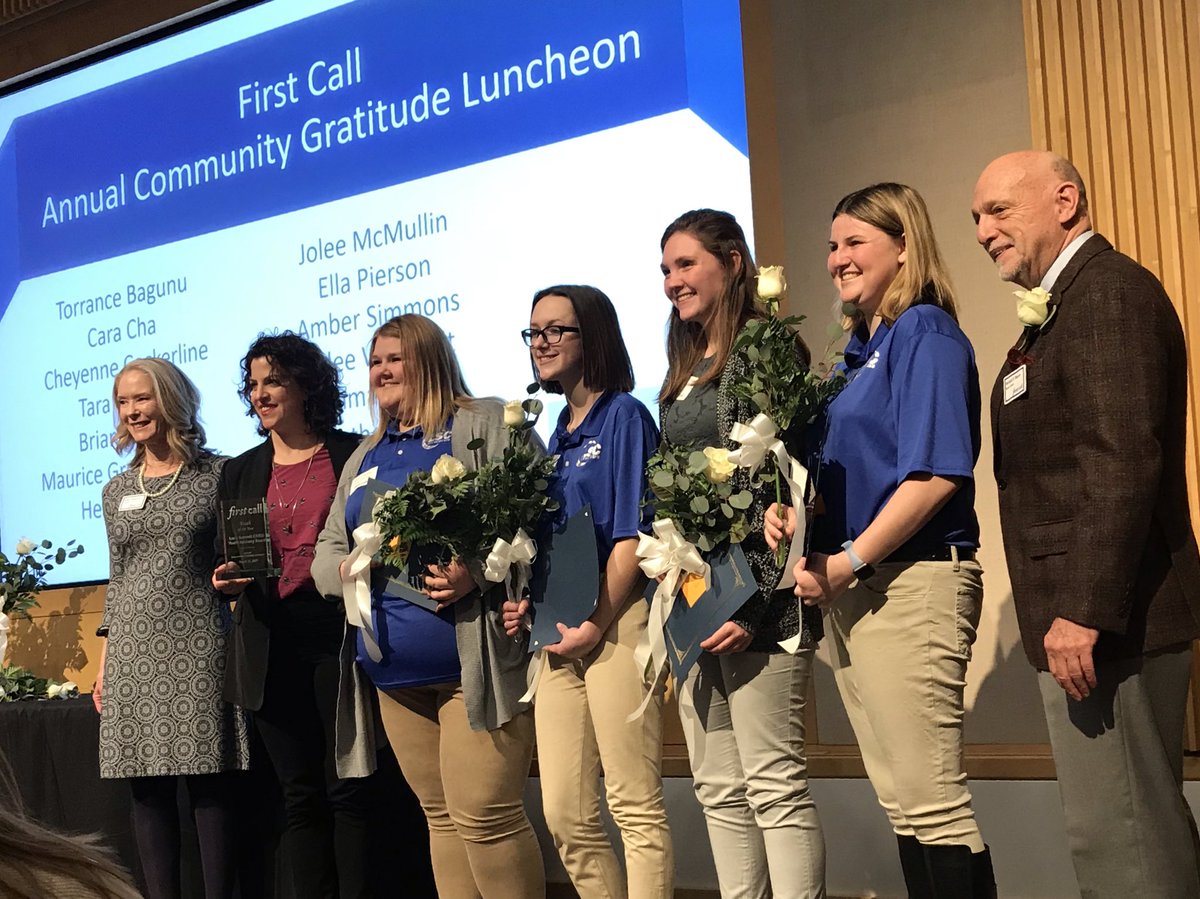 STAAlliedHealth's tweet photo. Excited that my students are involved in Lee’s Summit Cares Youth Advisory Board.  The youth won Youth of the Year at First Call’s annual luncheon on 3/22/19.@STAexcels, @leessummitcares https://t.co/UdB1ykpEO9