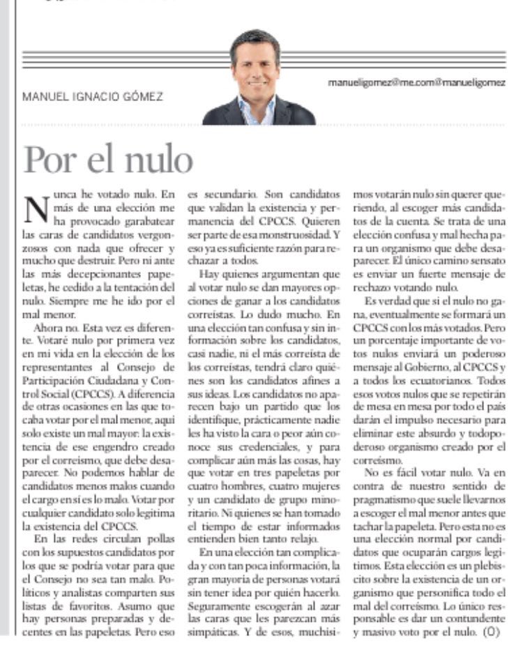 MercedesNunez's tweet photo. No es fácil votar nulo. Primera vez que lo haré,pero he llegado a compartir sus argumentos @manueligomez https://t.co/xuPm1DMYfB