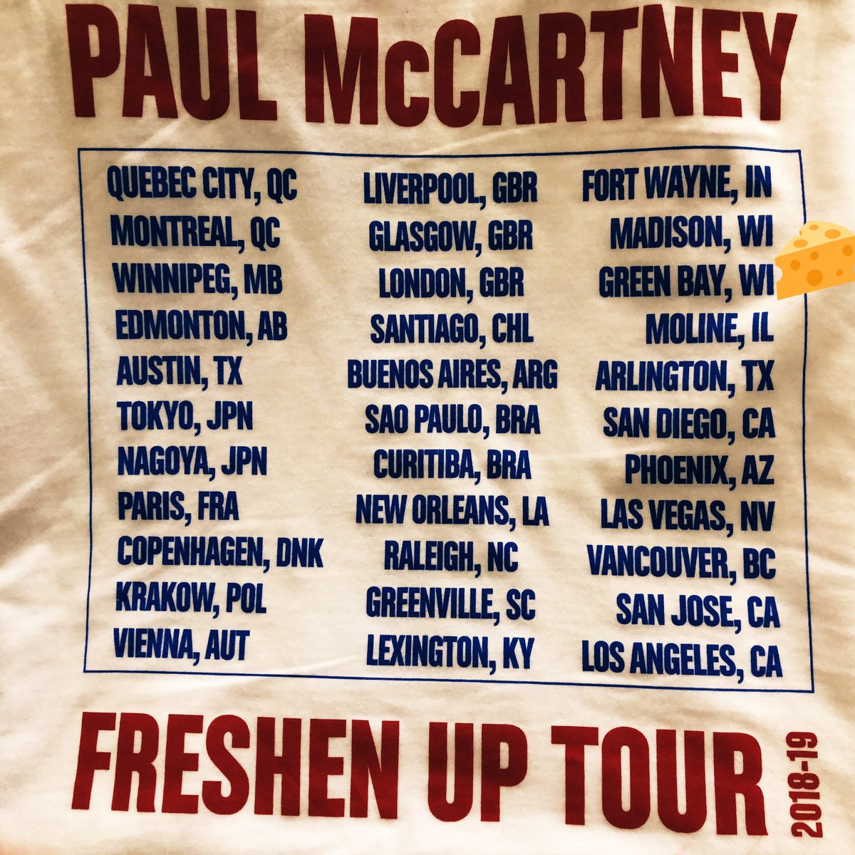 Ayer tocó Sir Paul en Buenos Aires. El 8/6 toca en Lambeau 🤷🏻‍♂️ #GoPackGo