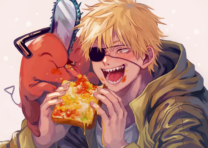 一緒に最強のパン食べて……
#チェンソーマン 