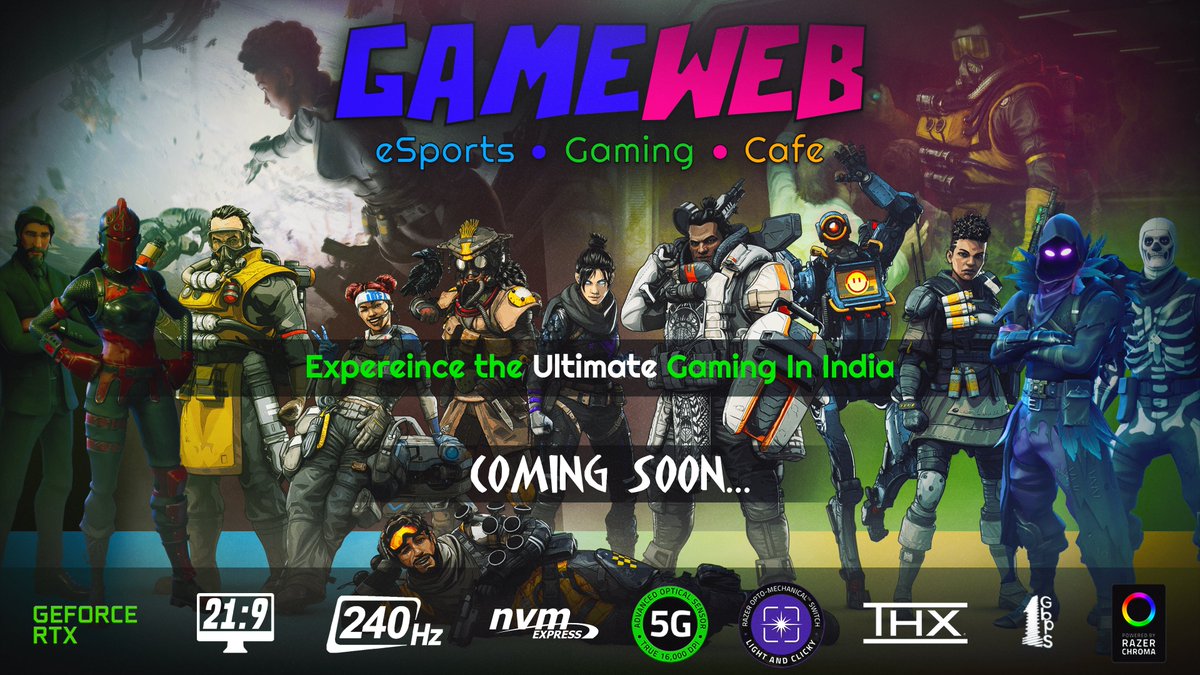 GameWebWorld's tweet photo. #GameWebWorld #Ultimate #eSports #Gaming #Cafe #Powered #GeForceRTX #Intel #MSI #OverClocked #Razer #LGUltraGear #1GBPS #GameZone #Chennai — #TheUltimateGaming https://t.co/u8CwKNWyCt