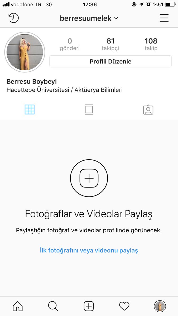 Yeni instagram hesabım eskisi silindi 😂
