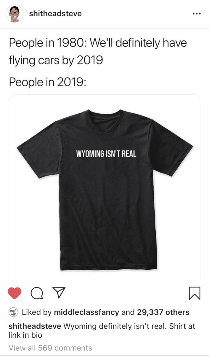 nondualrandy's tweet photo. We finally went viral with #wyomingdoesntexist
They stole the meme and the t-shirt sales
The internet is fucked up
(H/t @armacleod) https://t.co/KBYwpuIcCM