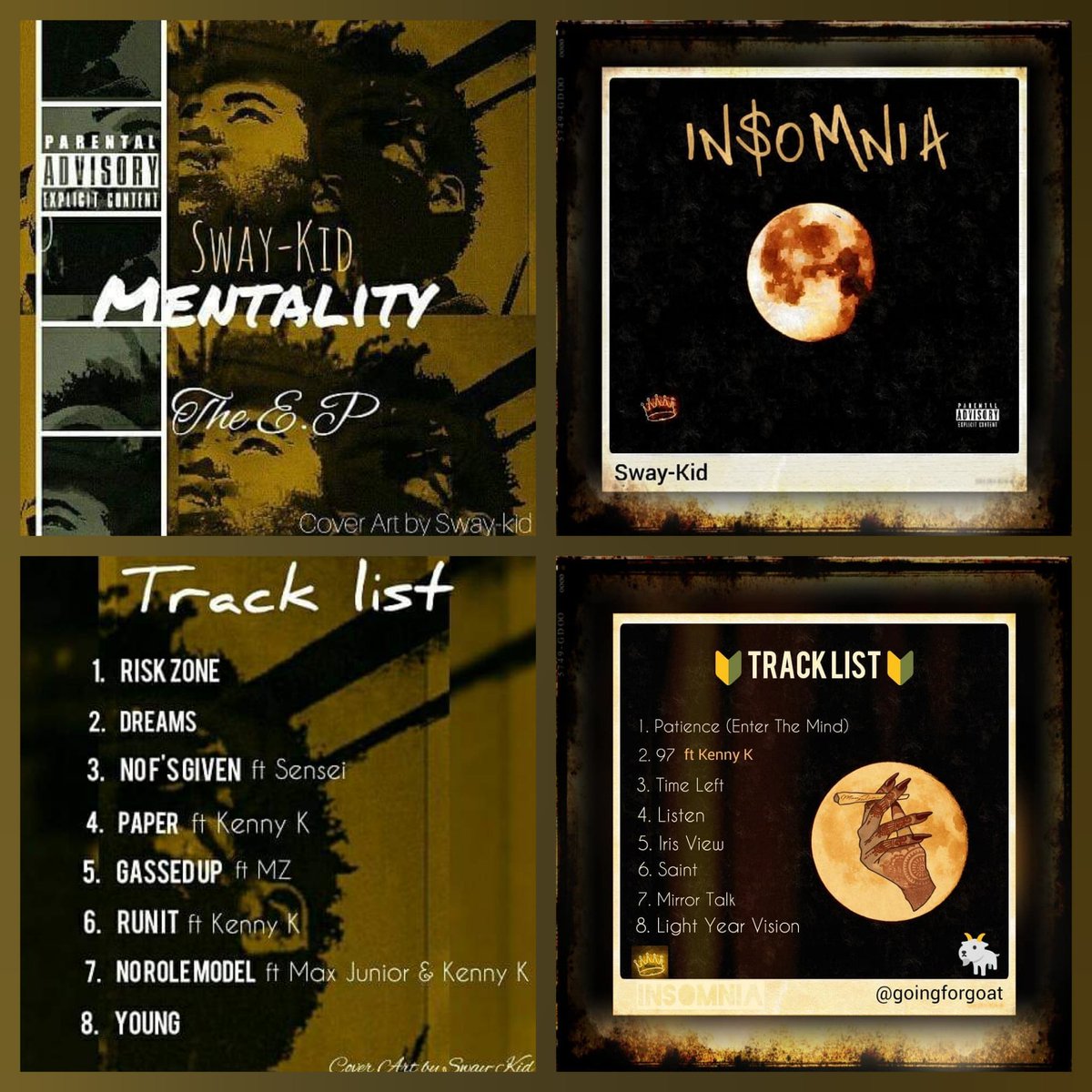 goingforgoat1's tweet photo. From MENTALITY to INSOMNIA ✨

MY NEXT PROJECT IS GOING TO BE 10 TIMES BETTER THAN BOTH OF THEM 🙏💿 
#DROPPINGSOON https://t.co/A4jDdTp9fo