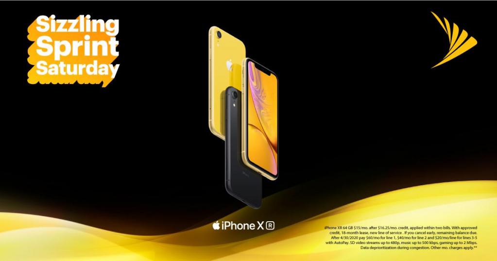 Get our Unlimited plan and the brilliant iPhone XR included for just $35 mo./line. Plus visit a Sprint Store and get $50 for every phone you lease. sprint.co/1G0QaV7