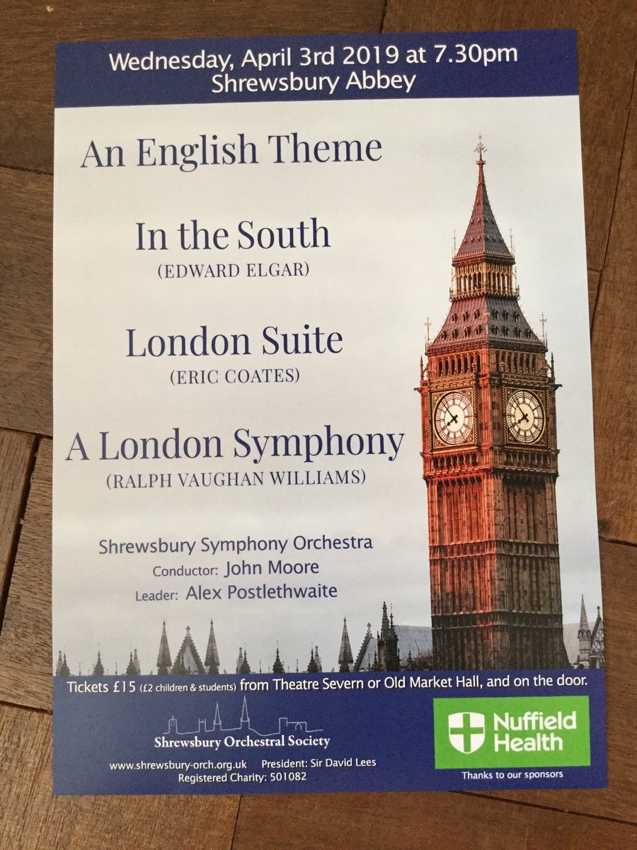 AliShrops's tweet photo. An English theme for Shrewsbury Orchestral Society concert on 3 April at Shrewsbury Abbey. https://t.co/L9Qmzy2Npg