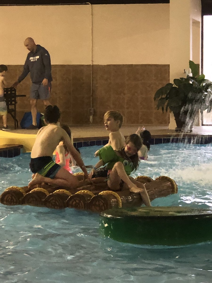 Spent the morning doing some swimming with these three, Lawson was hanging with mom in the room.