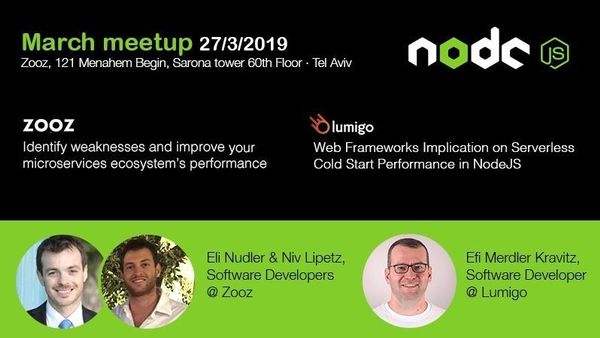 Lumigo's tweet photo. Catch @Lumigo dev Efi Merdler Kravitz’s talk on Web Frameworks Implication on #Serverless Cold Start Performance at the March Node.js Meetup this Wednesday @TServerless https://t.co/NjPxIOrnlK